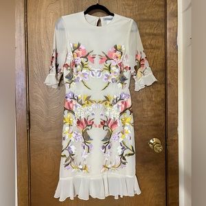 Hope & Ivy Floral Embroidered Mini Dress